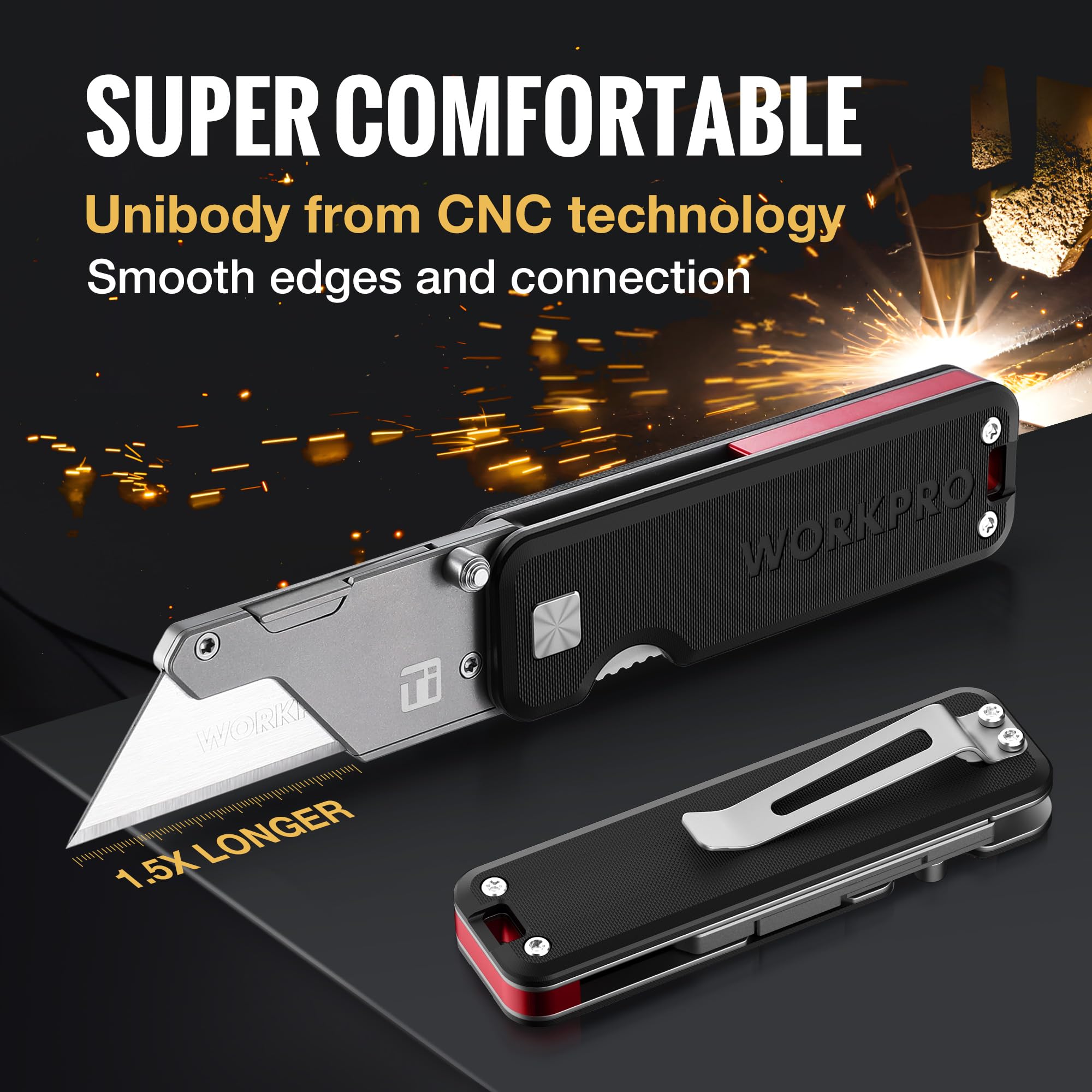WORKPRO SK2M blades with 10 extra blades included for durability.