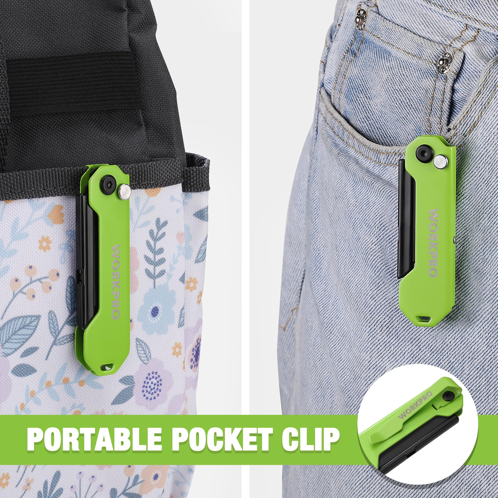 WORKPRO SK5 blades offer durable edges for tough materials.