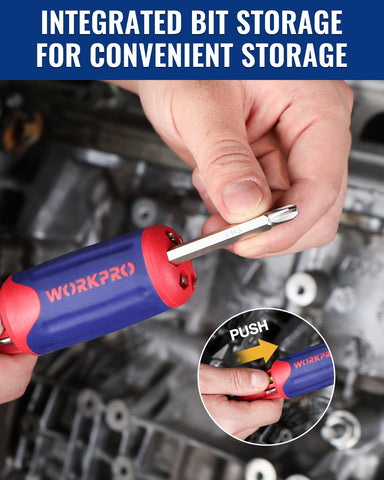 Slip-resistant ergonomic handle provides comfortable grip and higher torque.
