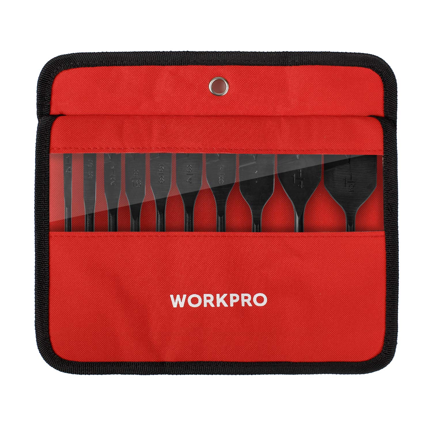 WORKPRO spade bits for smooth chip removal and fast drilling.