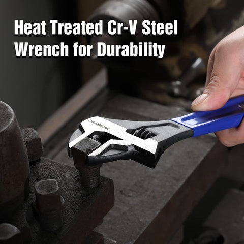 WORKPRO Smooth knurl and hex jaw design reduces slippage