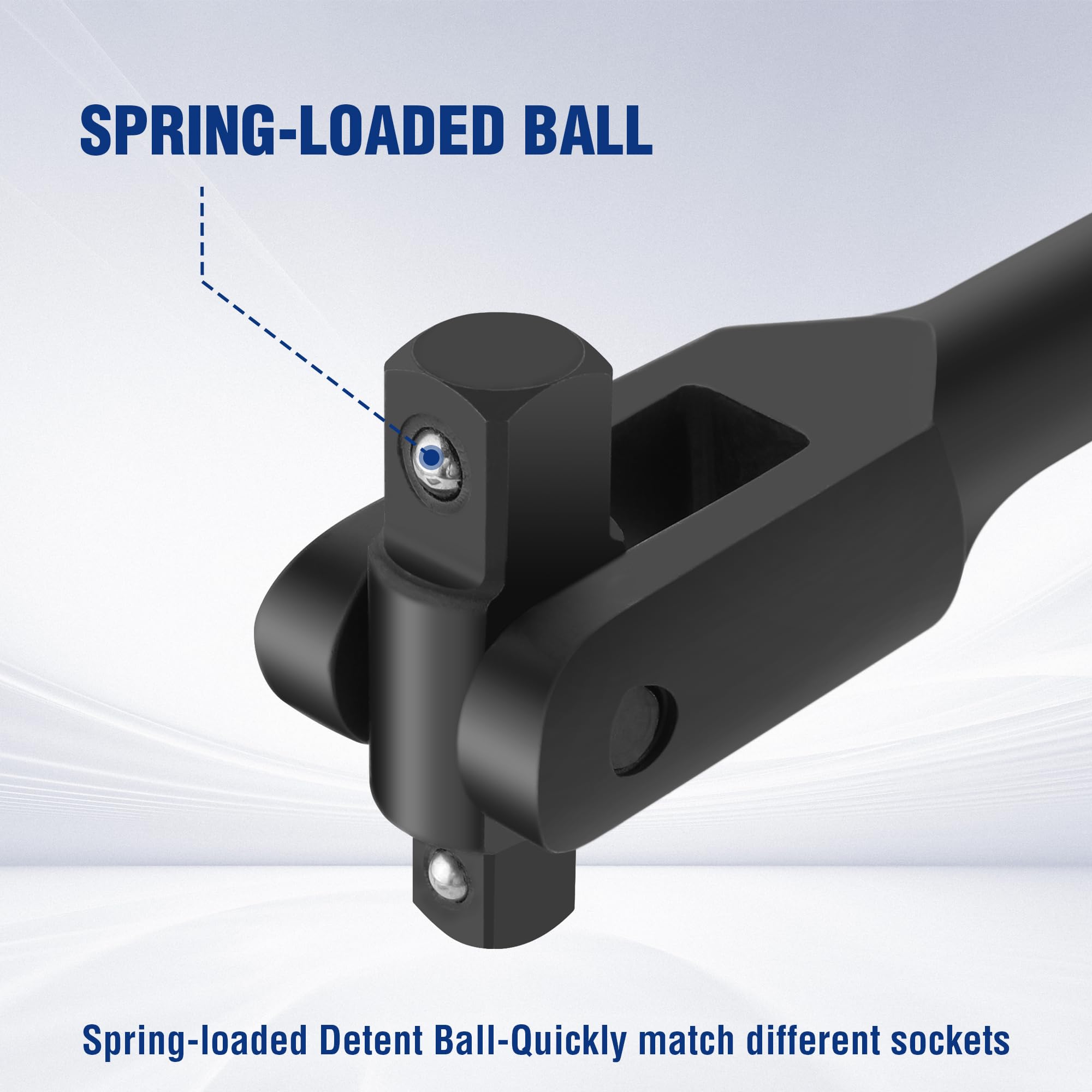 WORKPRO smooth round grip handle enhances comfort during use.