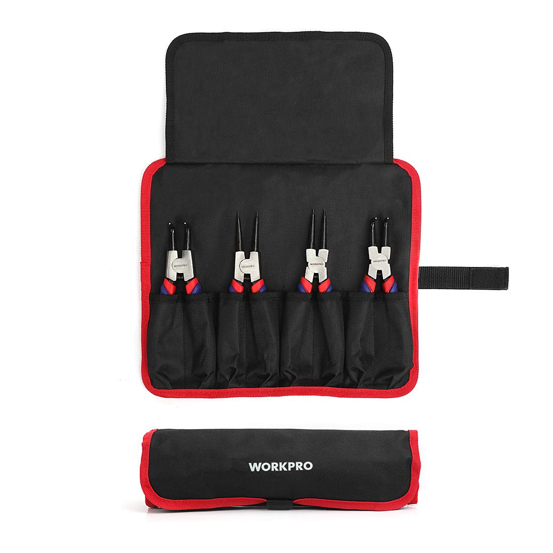 WORKPRO internal bent jaw pliers for precise ring positioning