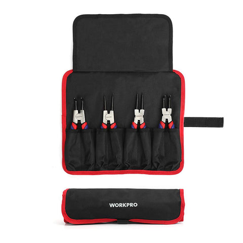 WORKPRO internal bent jaw pliers for precise ring positioning