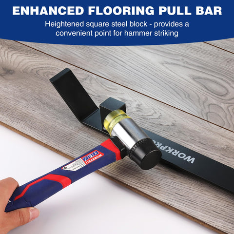 WORKPRO soft felt bottom protects floors from scratches during installation