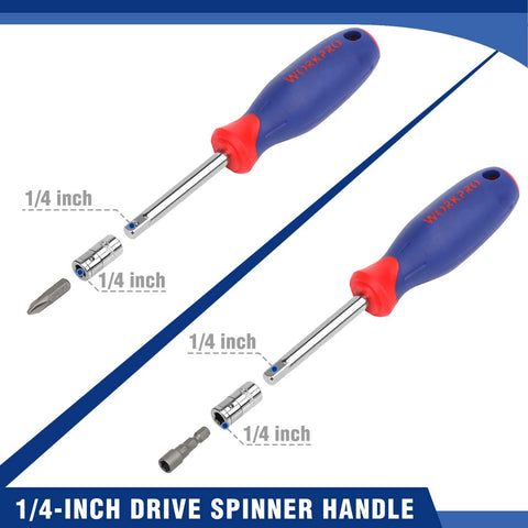 WORKPRO spinner handle accessory for comfortable, controlled turning.