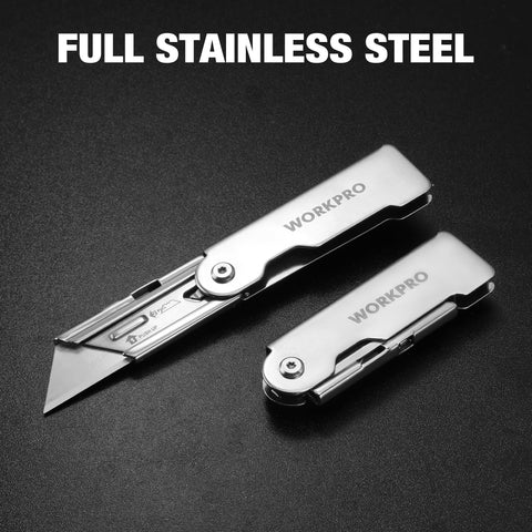 WORKPRO stainless steel construction highlights durability and rust protection.
