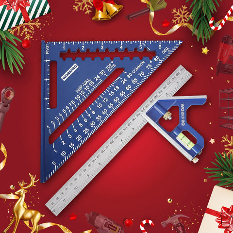 WORKPRO stainless steel ruler with deep etching for readability.
