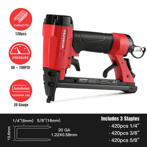 WORKPRO 1260 staples pack supports quick, continuous projects across sizes