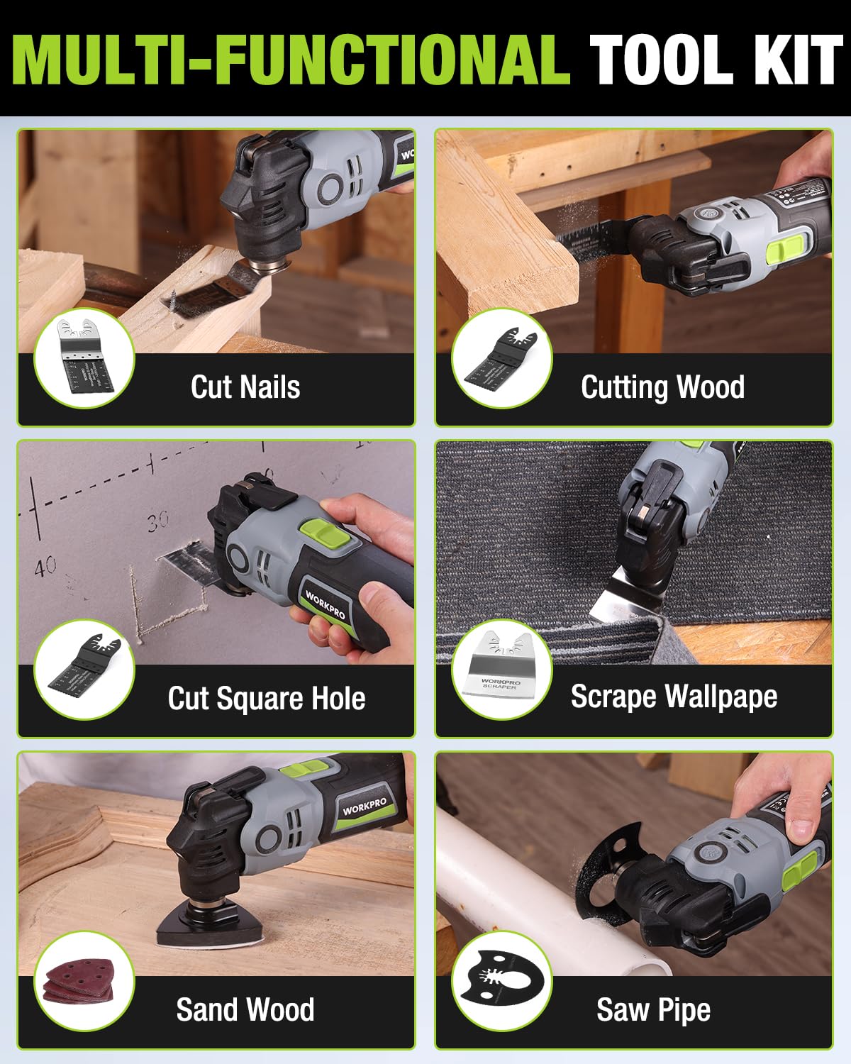 WORKPRO storage bag keeps accessories organized for on site projects.