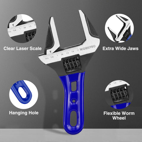 WORKPRO compact hollow-handle design reduces weight for easy use in cramped spaces