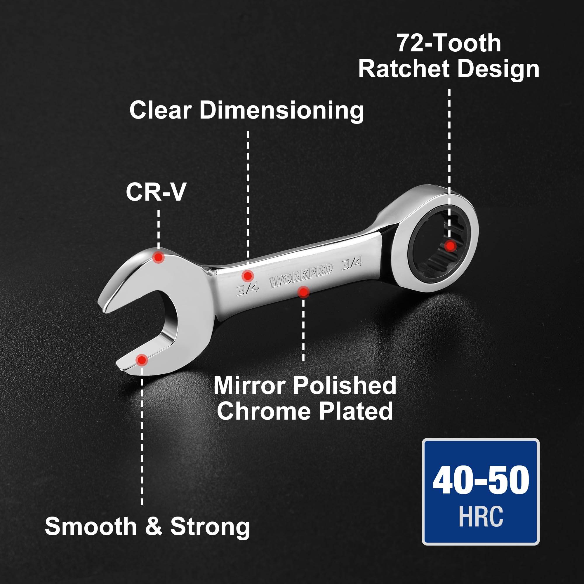 Stubby wrenches reaching into a confined area