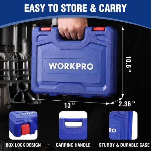WorkPro swivel adapter enables angle access to stubborn fasteners.