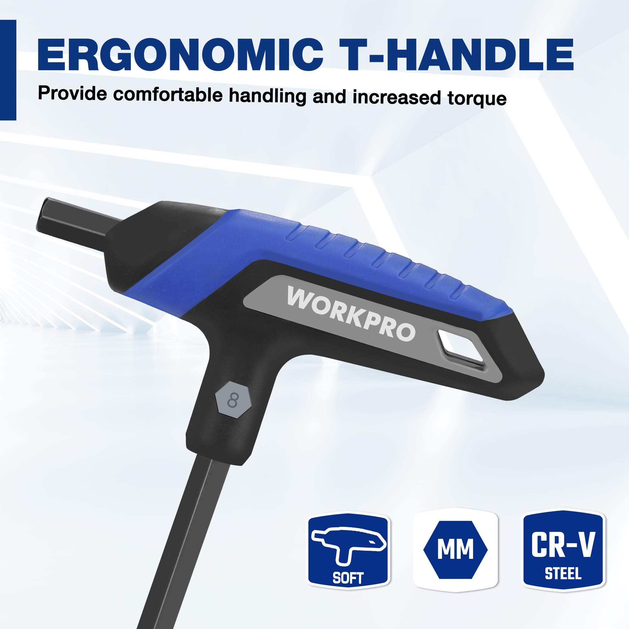 WORKPRO chamfered ends ease screw insertion