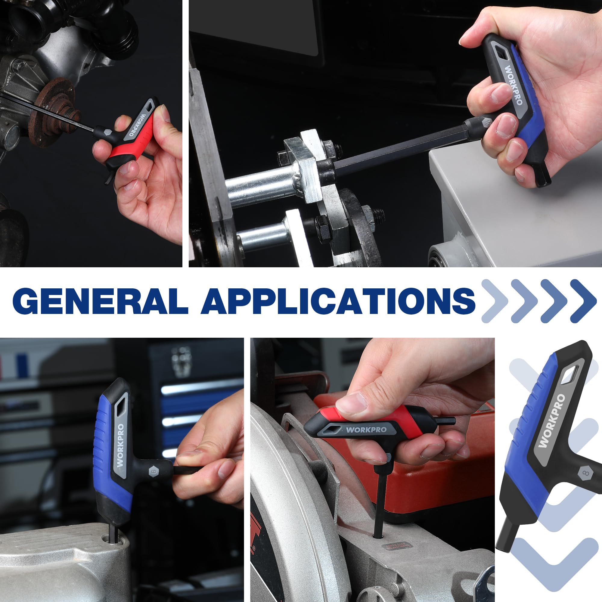 WORKPRO dual-ends design supports deep and shallow screws