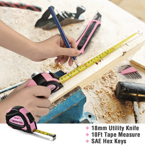 WORKPRO tape measure captures precise measurements for accurate home projects