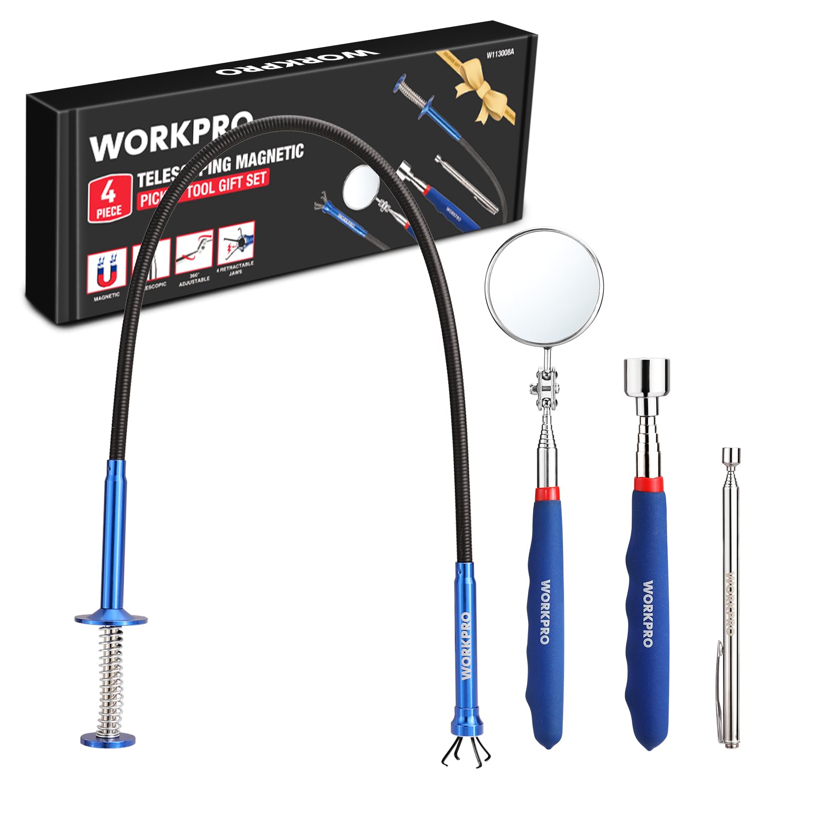 WORKPRO telescoping magnetic pickup tool 2 lb retrieving small metal parts
