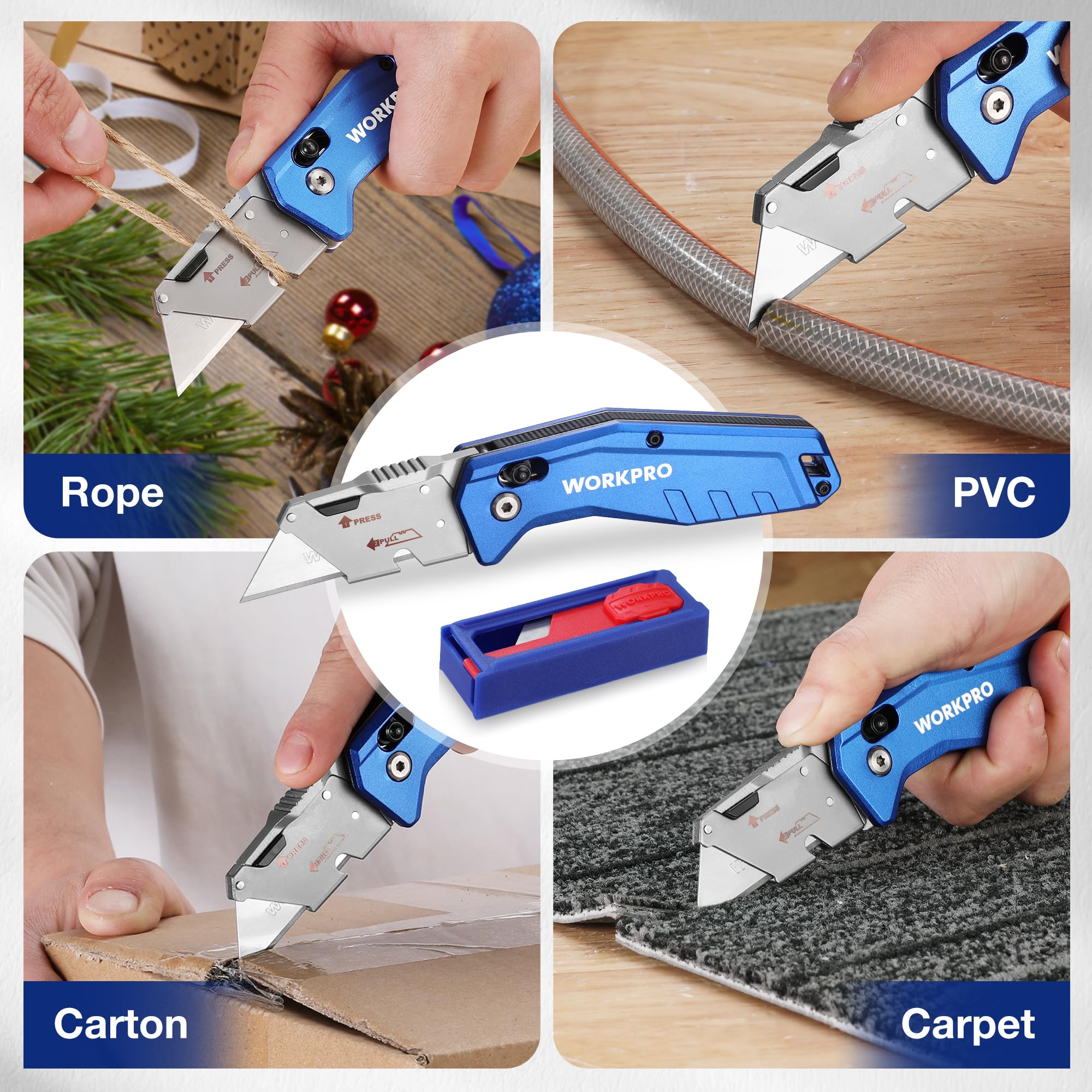WORKPRO Comprehensive kit includes ten extra blades for extended tasks