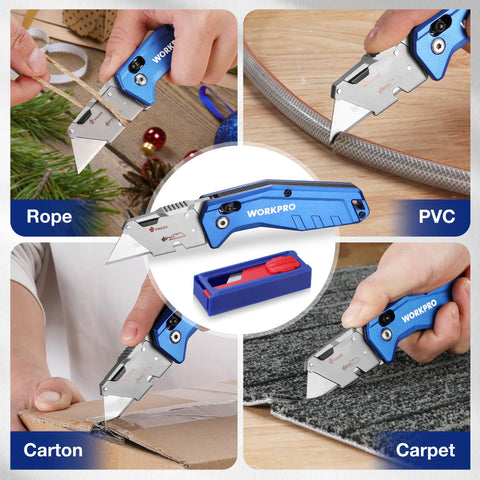 WORKPRO Comprehensive kit includes ten extra blades for extended tasks
