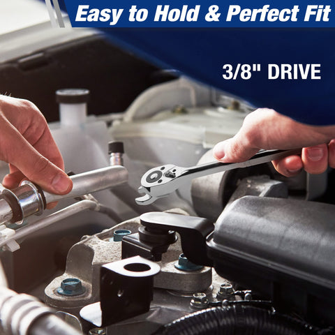 3/8 drive crowfoot adapters for hard to reach engine areas