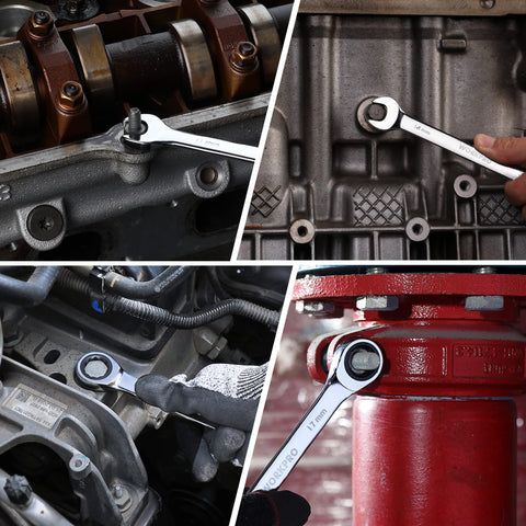WORKPRO tight-space access improves reach in motorcycles and autos.