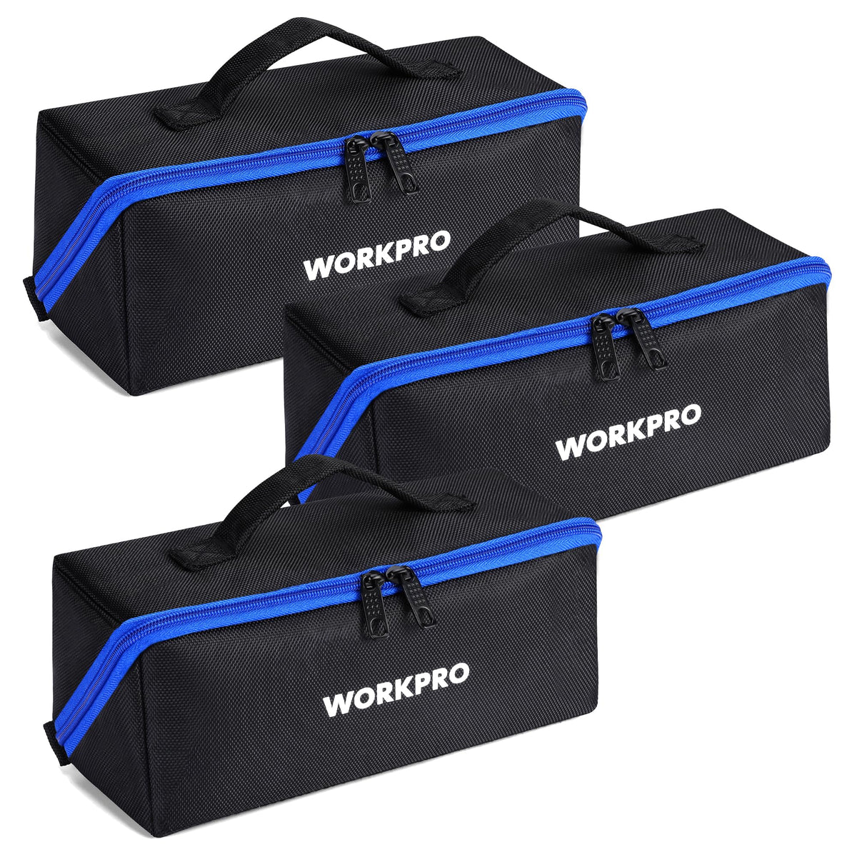 WORKPRO tool bag with zipper closure—secure and smooth operation for quick access.