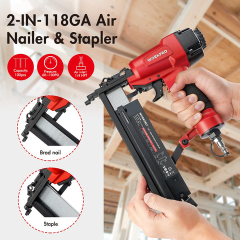 Tool-free jam clearing on WORKPRO 18 GA nailer