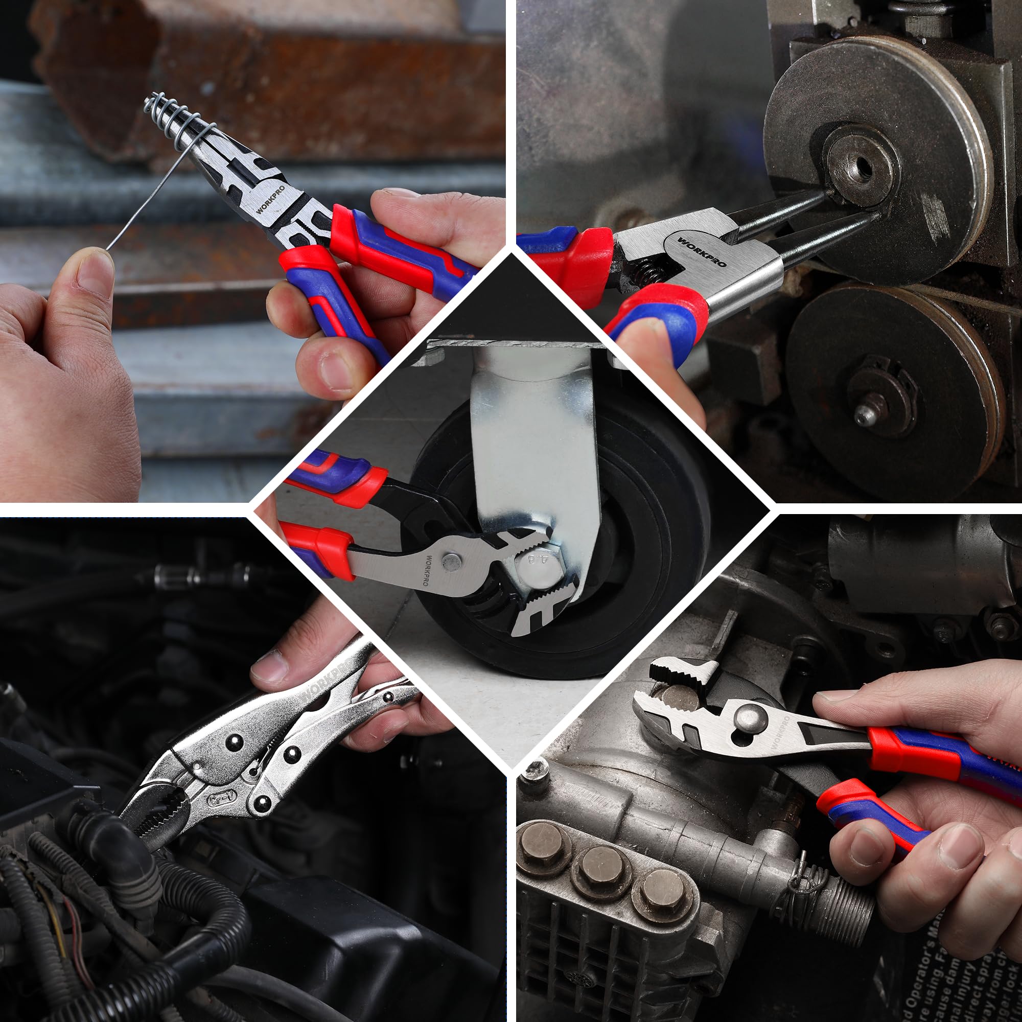WORKPRO toolbox drawer organization rack keeps pliers visible and accessible