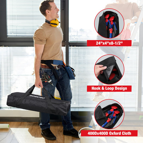 WORKPRO two-pack adjustable supports for hands-free installations