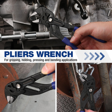 Usage scenario showing easy repairs with WORKPRO pliers wrench