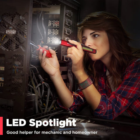 WorkPro 365 nm UV light helps detect leaks and stains.