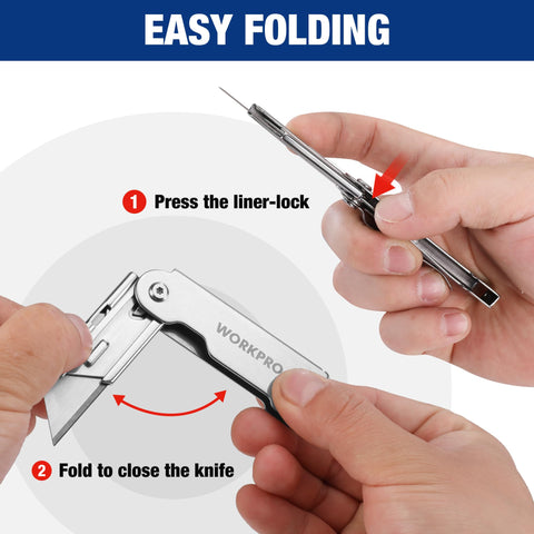 WORKPRO versatile cutting capabilities for paper, carpet, plastic, cloth and more.