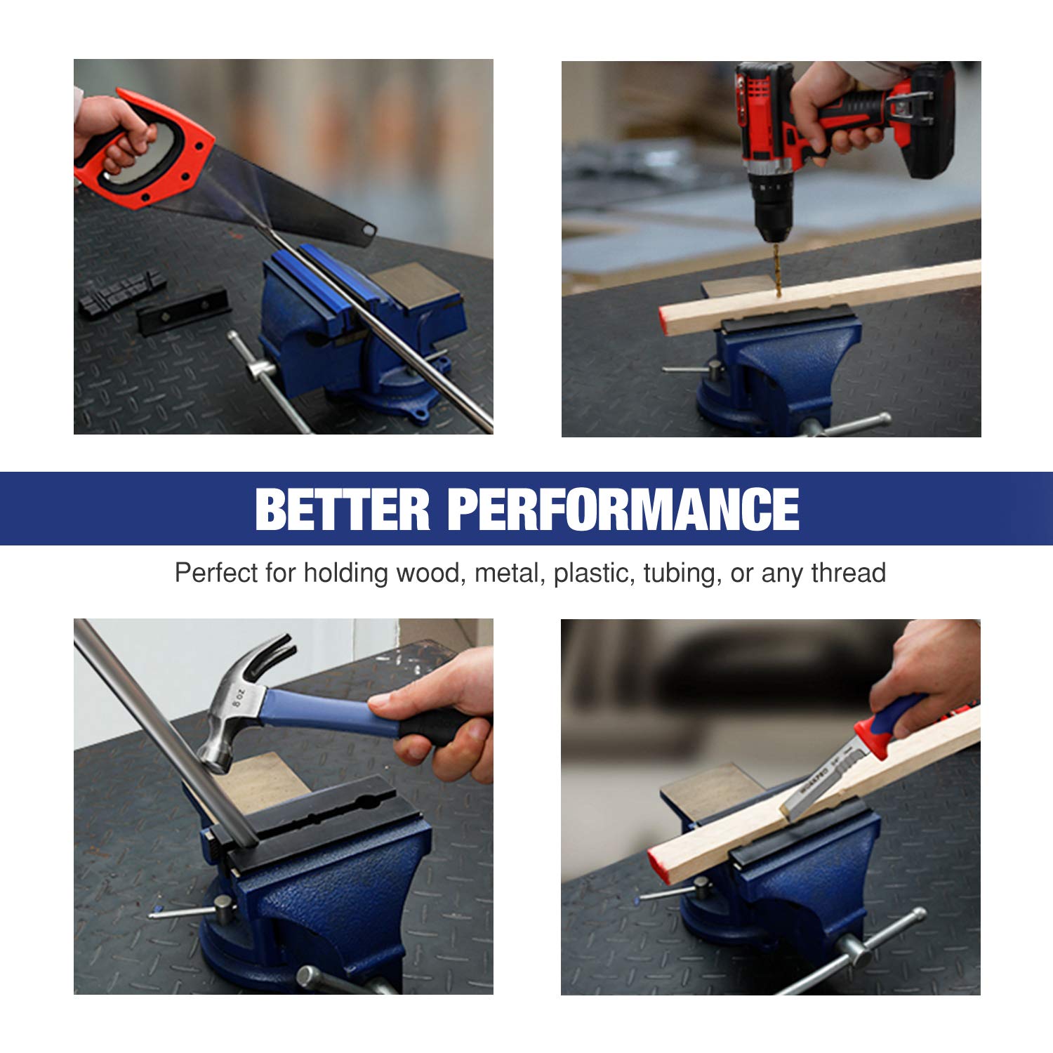 WORKPRO versatile vise pad set fits many benches and fixtures