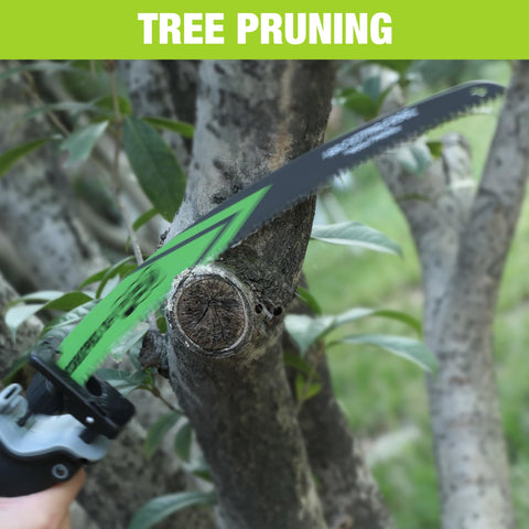 Cuts wet wood and logs with precision and less resistance.