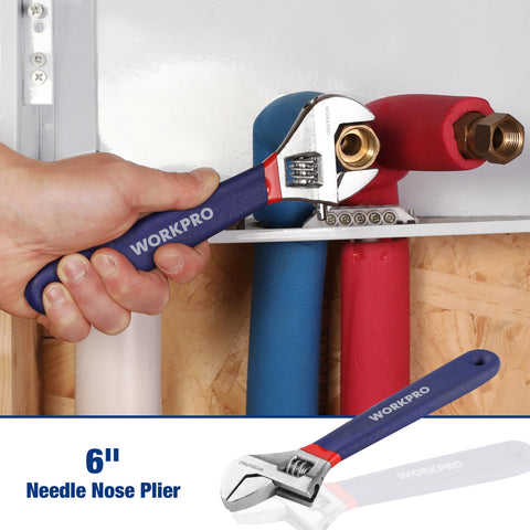 WORKPRO wide-mouth opening and double-pull zipper enable quick access
