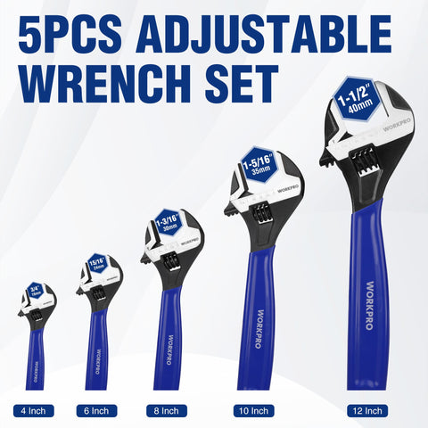 WORKPRO ergonomic grip handle improves comfort during extended use.