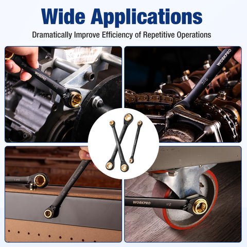WORKPRO wrench set shown in a tool bag for on-the-go work