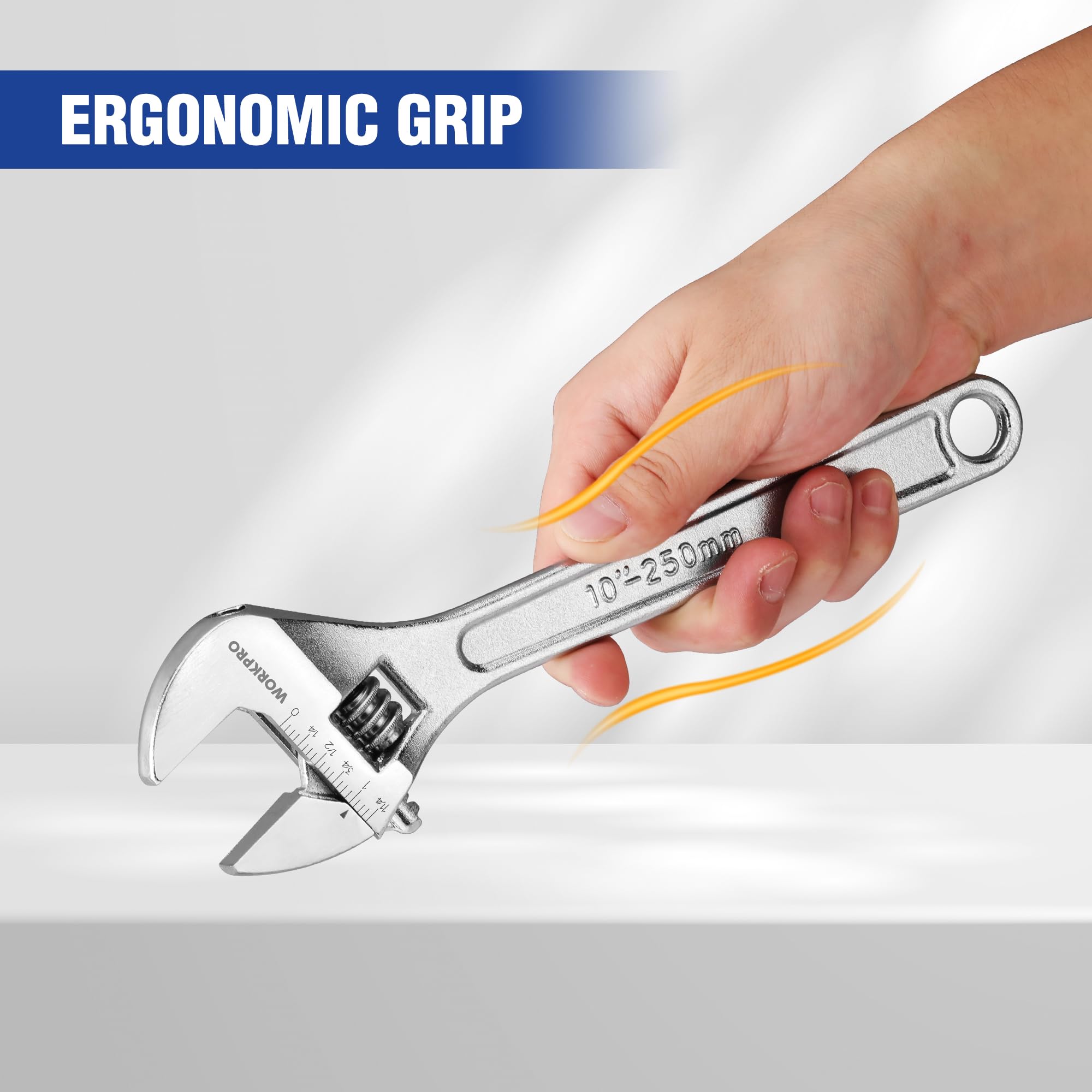 WorkPRO adjustable wrench set overview for home and professional use.