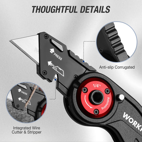 WORKPRO zinc alloy blade head promises durable everyday use