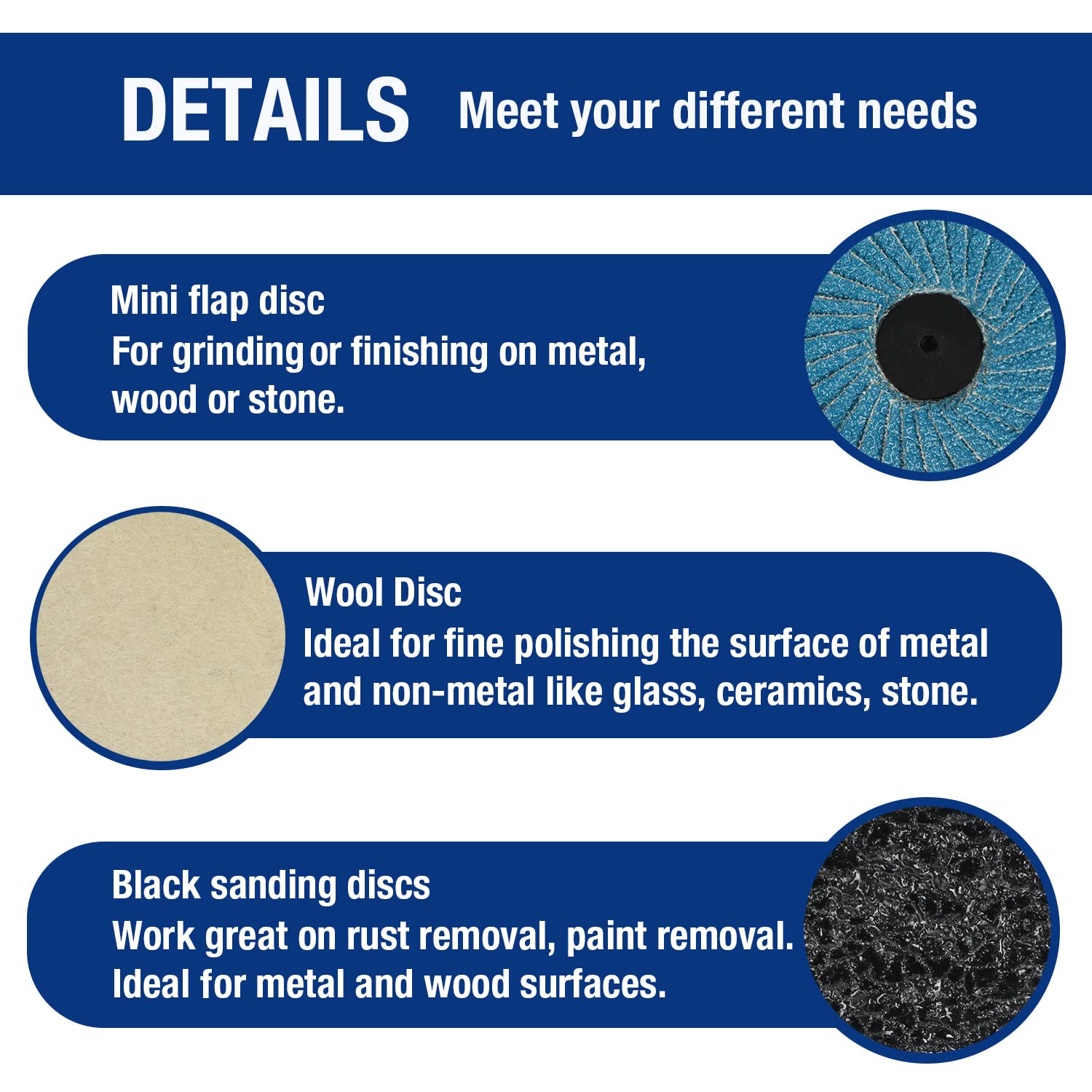 WORKPRO zirconium oxide discs deliver fast material removal and long life