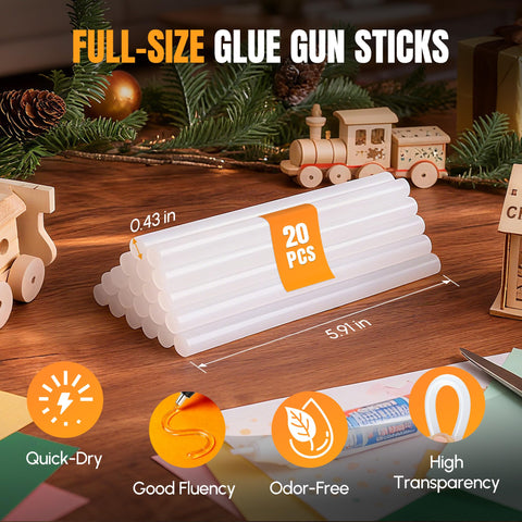 WORKPROX cordless hot glue gun nozzle close-up highlights precision application