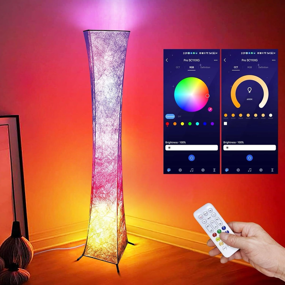 WORLD WIN two-piece floor lamp in corner base for space-saving lighting