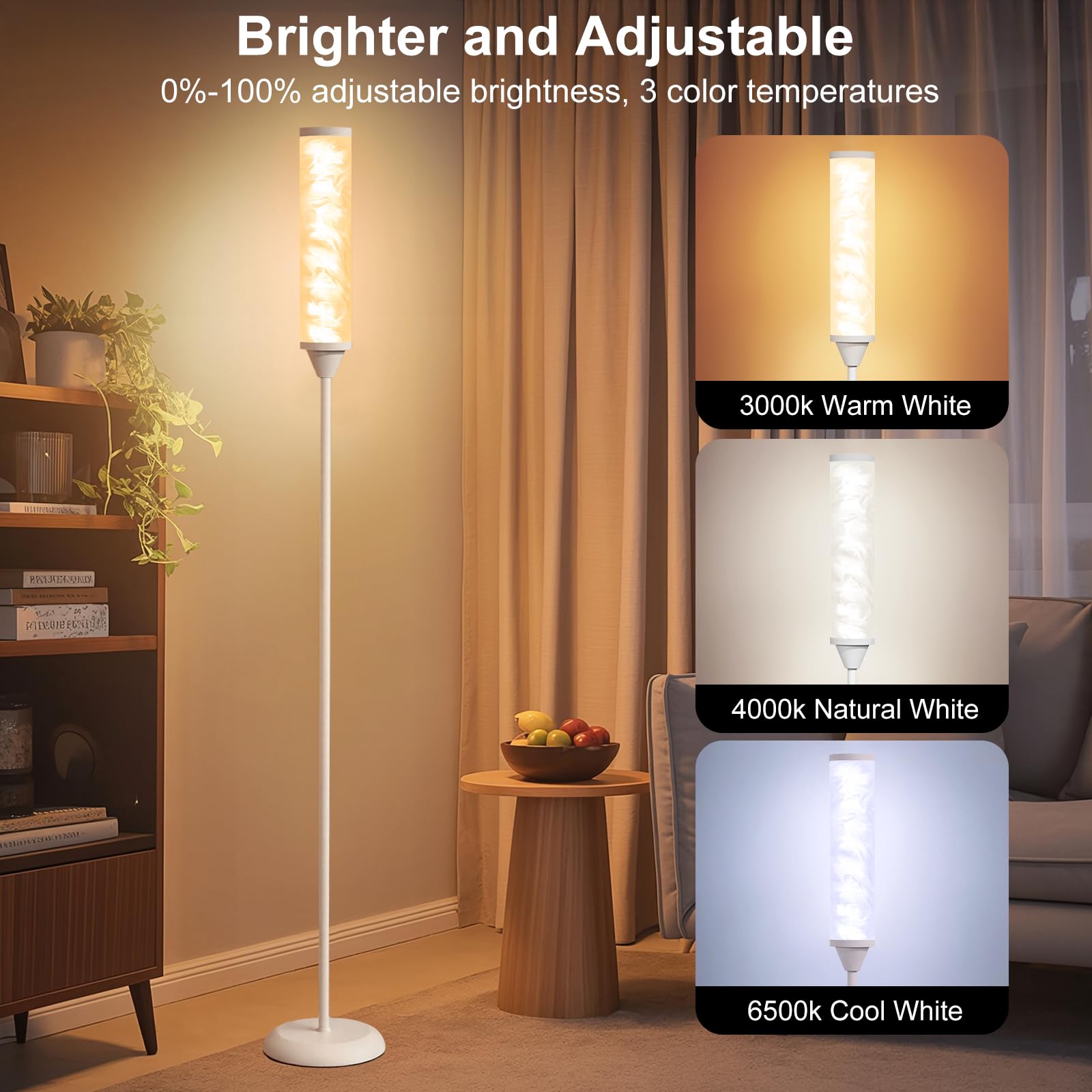 WORLD WIN Prism Glow Floor Lamp synchronized to music rhythm for immersion