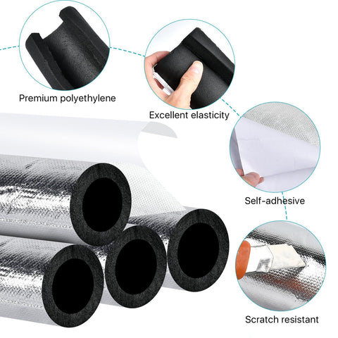Worldity 20mm thick insulation tube enhances temperature stability for hot or cold lines.
