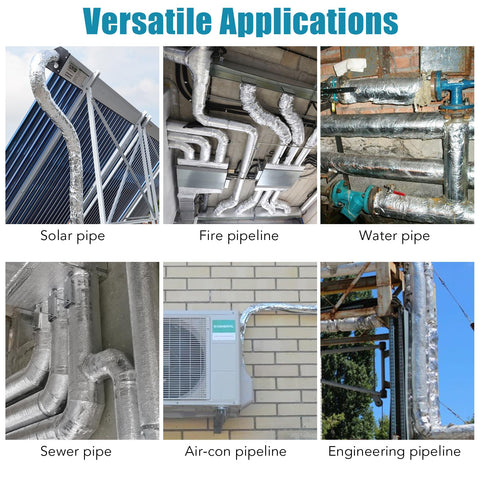 Worldity insulation wrap reduces condensation and supports energy efficiency around plumbing.