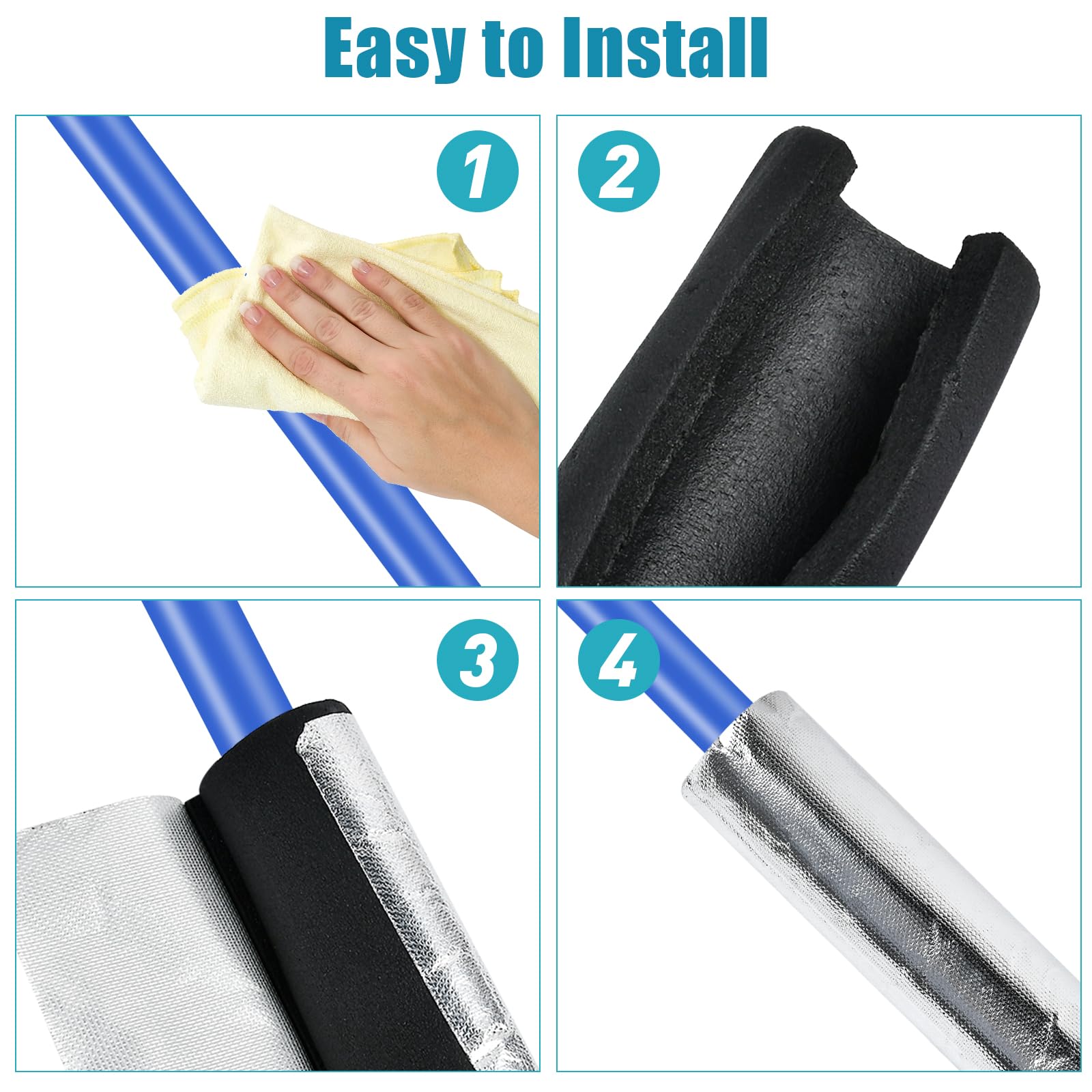 Worldity insulation tubes suit both hot and cold water pipes and AC lines.