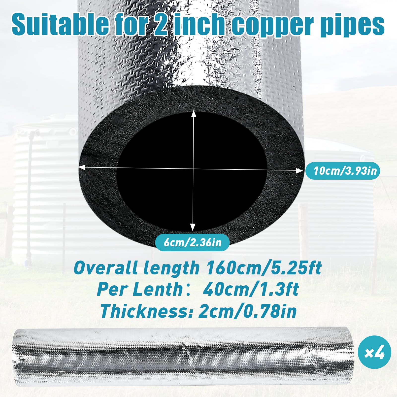 Worldity self-adhesive pre-slit insulation wrap provides quick, secure pipe coverage.