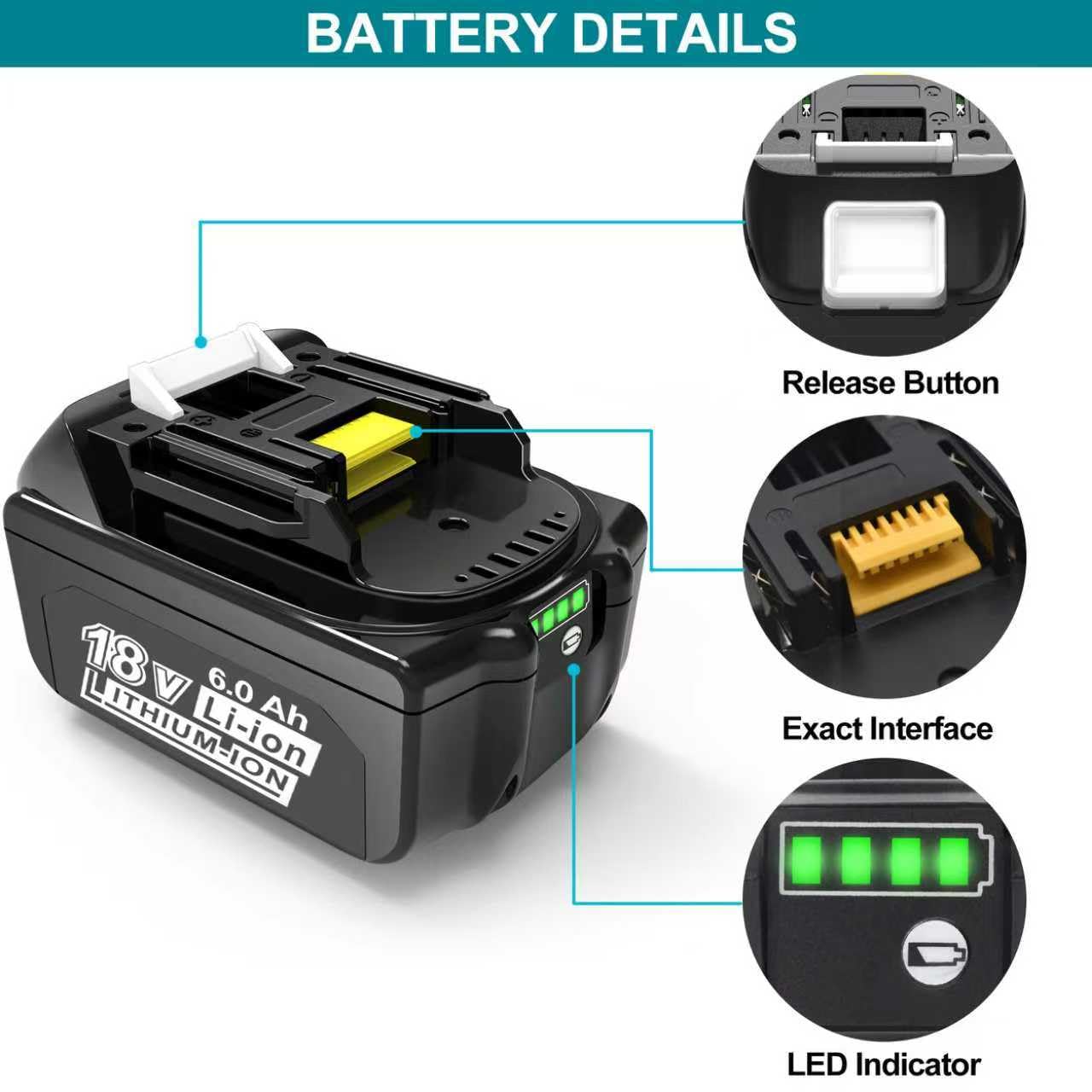Worthmah compatible with DC18RD and DC18SD chargers