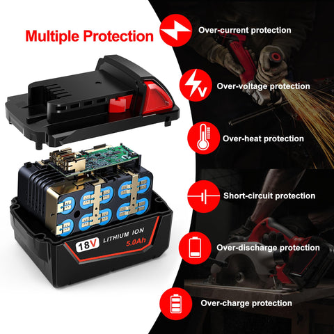 Worthmah battery LED indicators show charge status during use
