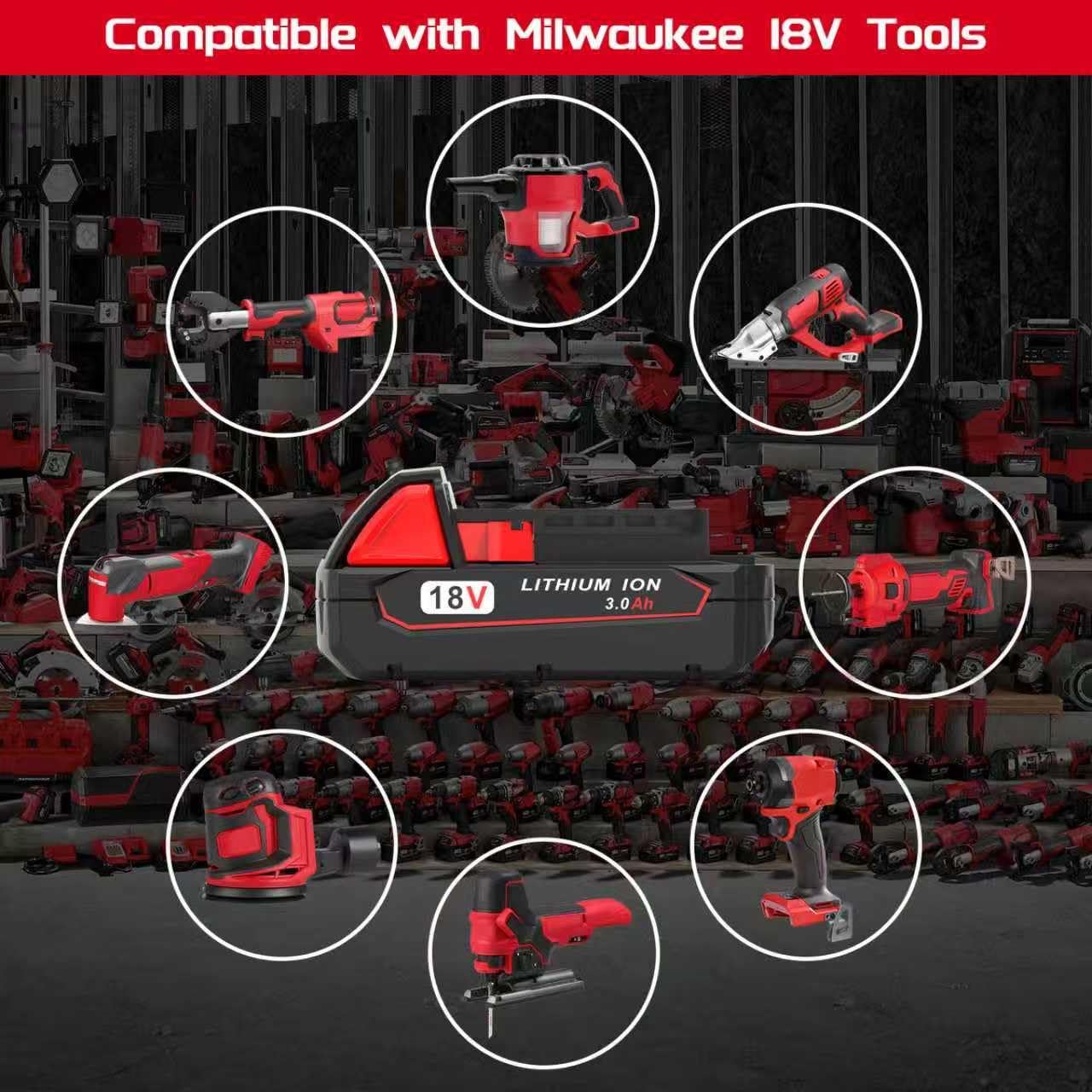 Worthmah compatible with Milwaukee tools for versatile cordless power
